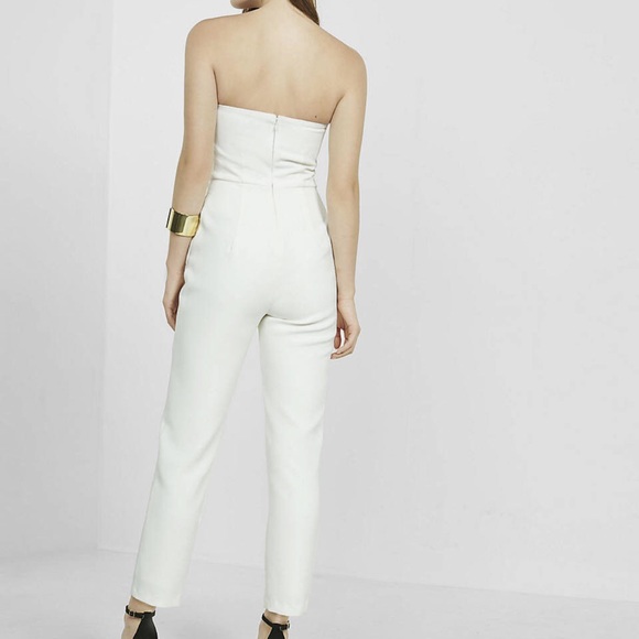 Express White Strapless Junpsuit - Picture 2 of 5
